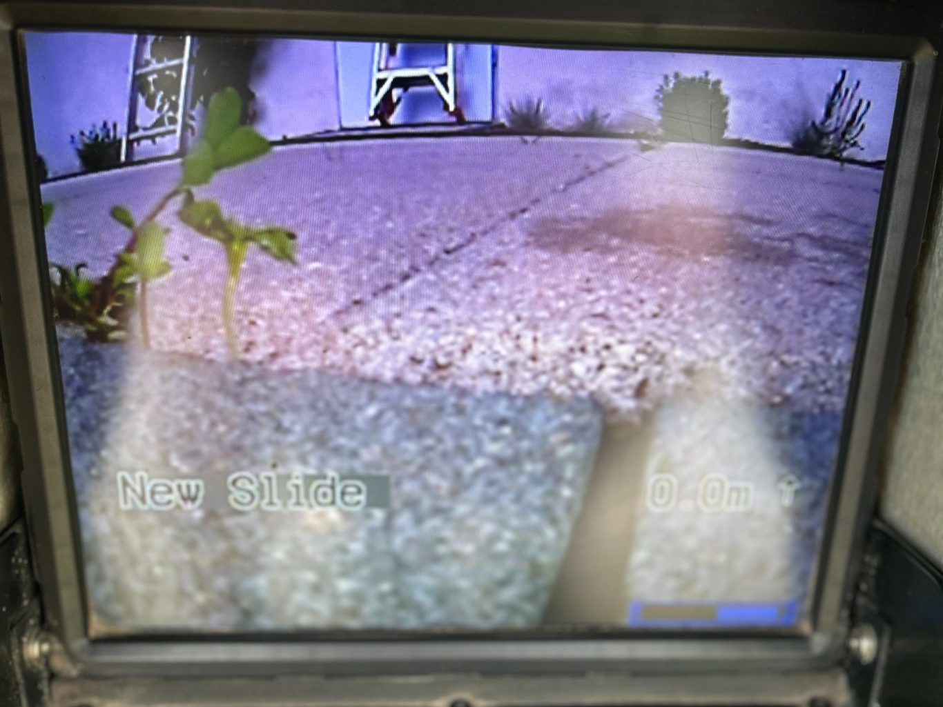 Nahaufnahme von Display von Rohrkamera